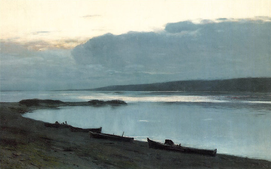 Evening on the Volga by Isaak Levitan